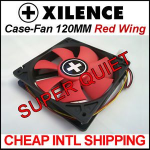 Xilence 120mm Red Wing Super Silent Case Fan → Quiet 12cm Computer PC Cooler