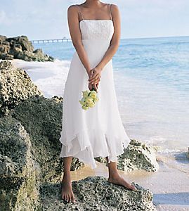 Casual Beach Wedding Dress Ivory