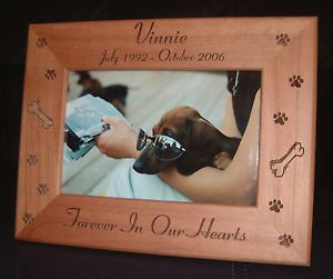 Personalized Engraved Pet Memorial Dog Cat 5x7 Frame