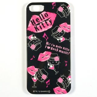 Sanrio Hello Kitty Kiss Pink Lips Hard Back Case Cover iPhone 5 Case Black