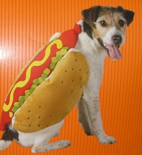 Dog Pet Halloween Costume Hot Dog Velcro Size Small Med Large