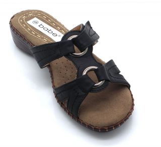 Women's Leather Double Padded Slide in Adjustable Casual Fashion Sandals Shoes