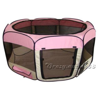 New Pet Dog Cat Tent Puppy Playpen Exercise Play Pen Crate Carrier Enclosure CAG