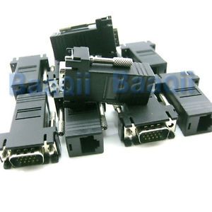 10pcs VGA Extender Male to LAN CAT5 Cat5e Cat6 RJ45 Network Cable Female Adapter