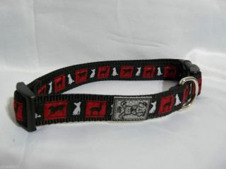 Adjustable Designer Dog Collar Black Red Great Dane Doggy Design L Large RC