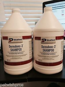 Dermabenz 3 Shampoo Gallon Dogs Cats Horses Lot of 2 Expires 05 2014