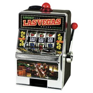 New Lucky Las Vegas Casino Style Slot Machine Bank Electronic Toy Game