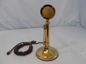 Astatic Gold D 104 Golden Eagle Mic Microphone Brown Cord CB Ham Radio Works