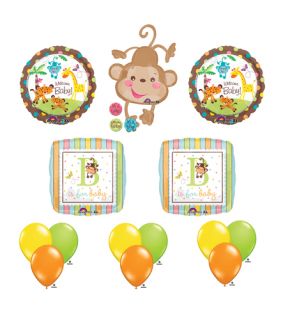 Monkey B Is for Baby Shower Jungle Theme Fisher Price Balloon Deluxe Set Bouquet