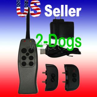USA Rechargeable Dog Training Shock Remote 2 Dogs