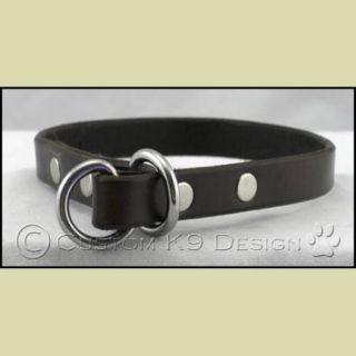 Heavy Duty Black Leather Slip Dog Collar Pitbull Mastiff Rottie Made in USA
