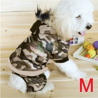 Cool Pet Dog Puppy US Army Coat Clothes Hoodie Sweater T Shirt Apparel Size M