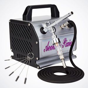 Professional Dual Action Airbrush Kit Air Brush Compressor 5pcs Cleaning Brush