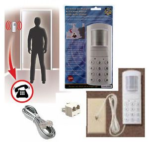 Wireless Motion Detector Loud Alarm Automatic Phone Dialer Calls Your Cell Phone