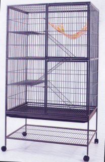 Extra Large 4 Level Wrought Iron Ferret Chinchilla Sugar Glider Rat Cat Cage