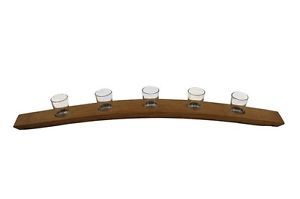 Wine Stave Votive Candle Holder from Reclaimed Wine Barrel Red Mahogany Stain