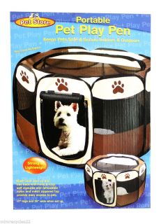 Portable Pet Dog Puppy Playpen Small Size Pen Folding Collapsable Easy Storage