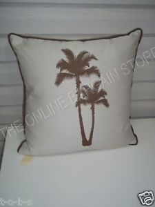 Frontgate Palm Tree Artisan Outdoor Throw Pillow Cocoa