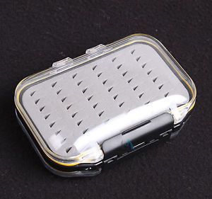 Waterproof Easy Grip Foam Double Side Clear Lid Pocket Plastic Fly Fishing Box