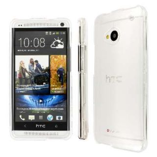 For HTC One M7 Full Coverage Transparent Clear Hard Shell Case Cover Protector