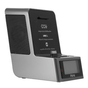 iHome ID37 iPhone iPod Stereo Alarm Clock FM Radio Speaker Charging Dock w' Apps