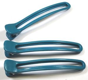 6 " Blue Hair Styling Clips Plastic Clamps Hair Salon Use