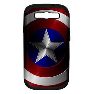 Captain America Superhero Shield Samsung Galaxy S3 Hardshell Case PC Silicone