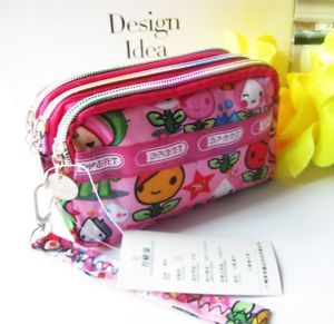 Lovely Pink Flower Baby Clutch Change Purse Coin Purse Wallet Phone Bag