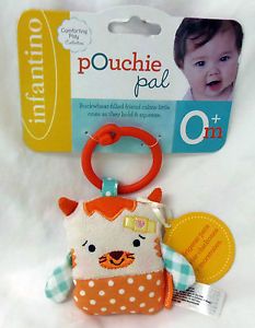 Infantino Ouchie PAL Kitty Cold Pack Toy Calming Buckwheat 0 Months Baby Orange