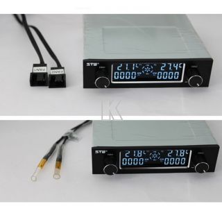 New Floppy PC 2 Channel Temperature LCD Display Cooling Fan Speed Controller