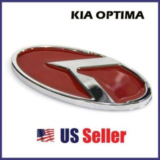 Red Kia Optima K Logo Emblem Badge Front Rear Trunk Set
