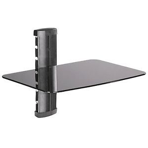 Wall Mount Single Shelf with Glass Holder for Audio Box Component