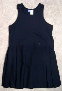 New Girls Fall Winter School Uniform Dress 12 Navy Blue Pleated