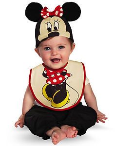 Disney Minnie Mouse Baby Bib Hat Boys Baby Newborn Costume Infant 0 6 Mths