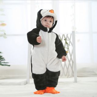 Winter Baby Boy Girl Kids Fleece Animal Costume Baby Romper Outfit Playsuit Gift