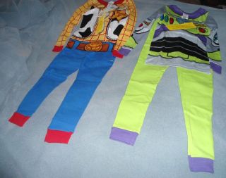 Boy 4pc Disney Toy Story Buzz Lightyear Woody Costume Pajama Set Sizes 2T 3T 4T