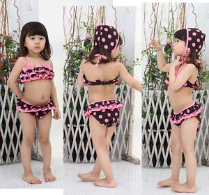 Girls Kids Swimwear Tankini Swimsuit Bikini Baby Age 2 7Y Bathers Costume Swim