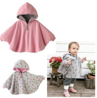 Baby Boy Girl Reversible Hooded Cloak Poncho Jacket Outwear Coat Costume 0 3Year