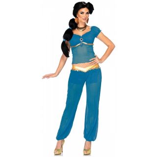 Adult Jasmine Costume Disney Princess Aladdin Womens Halloween Fancy Dress