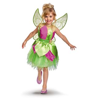 Toddler Child Disney Deluxe Princess Tinker Bell Fairy Costume Halloween