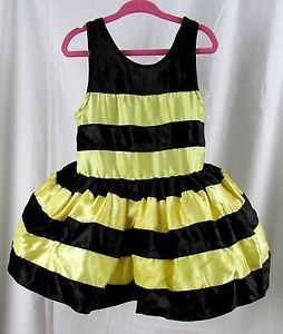 Girl's Bumble Bee Halloween Play Costume Dance Dress Headband Size 4T
