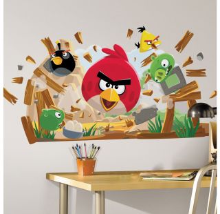 Angry Birds Giant Video Game Wall Decals Stickers Decor Large Pre Cut Appliqués