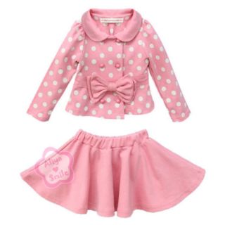 Baby Kid Coat Top Skirt Dress 2 Piece Outfit Set Sz 3 4 Beauty Clothing Costume
