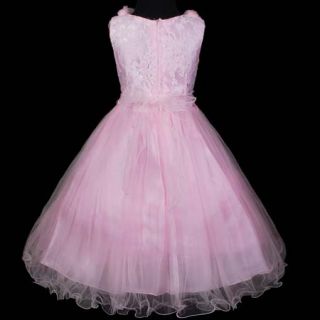 KD138 65 Pink Flower Girls Party Pageant Dress 3T 4T