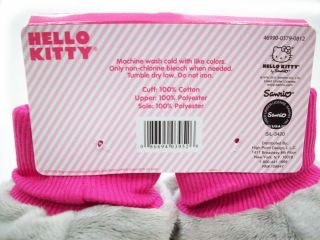 Sanrio Hello Kitty Baby Toddler Girls Plush Slippers Socks Shoes 12 24 Months NW