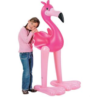 Jumbo 4 Foot Inflatable Pink Flamingo Luau Decor Tiki Bar