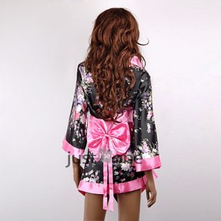 Sexy Ladies Lingerie Club Bar Cosplay Costume Kimono Night Dress Thongs Belt