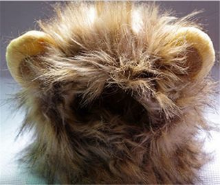 New Pet Costume Lion Mane Wig for Dog Cat Halloween Cloth Fancy Dress Up Ears