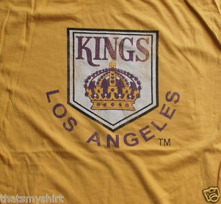 New Original Retro Brand NHL Old School La Kings Logo Vintage Style Mens T Shirt
