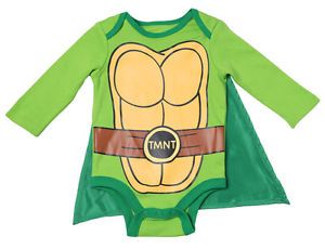 Teenage Mutant Ninja Turtles TMNT Baby Infant Costume Romper w Cape